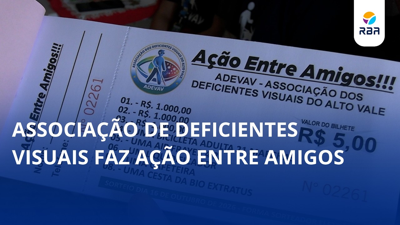 Associação de deficientes visuais faz ação entre amigos