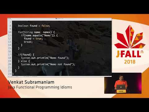J-Fall 2018: Venkat Subramaniam - Java Functional Programming Idioms