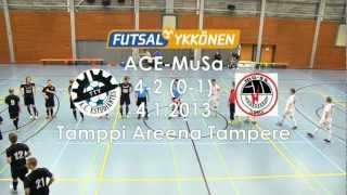 preview picture of video 'ACE-MuSa 4-2 (0-1) Futsal Ykkönen 4.1.13 maalikooste'