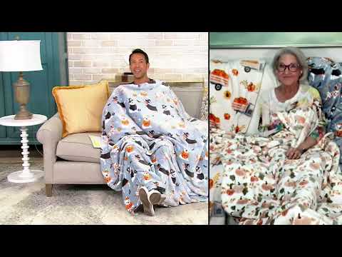 Berkshire Blanket Super Oversized 60x80 Harvest & Halloween Throw on QVC