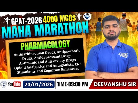 GPAT-2026 | 4000 MCQs MAHA MARATHON🏃‍♂️CLASS 27 | PHARMACOLOGY- Antiparkinsonian, Antipsychotics etc