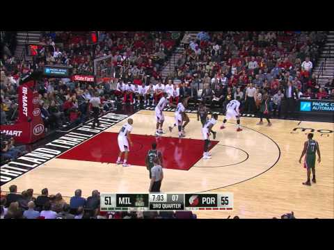 Jared Dudley Highlights Bucks vs. Blazers 12.17.2014 - 3 Points, 5 Assists