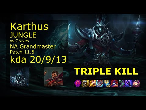 Karthus vs Graves Jungle - NA Grandmaster 20/9/13 Patch 11.5 Gameplay