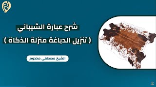 شرح عبارة الشيباني (تنزيل الدباغة منزلة الذكاة) | د. مصطفى مخدوم image
