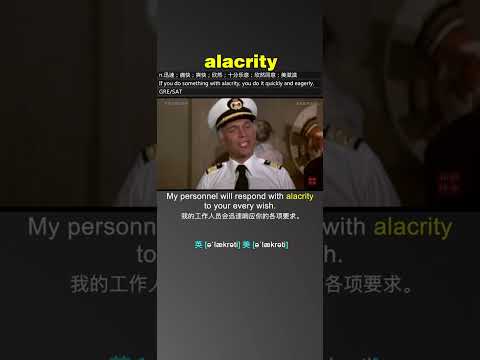 #alacrity - Learn English Words With Movies & TV Series & News