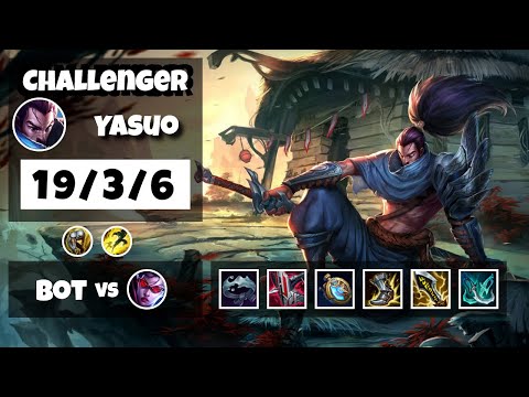 Yasuo 11.8 Gameplay Challenger Replay Bot Lane - S11 (19/3/6) - KOREAN