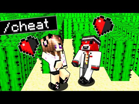 USO I CHEAT NELLA GARA CON MEZZO CUORE SU MINECRAFT!!