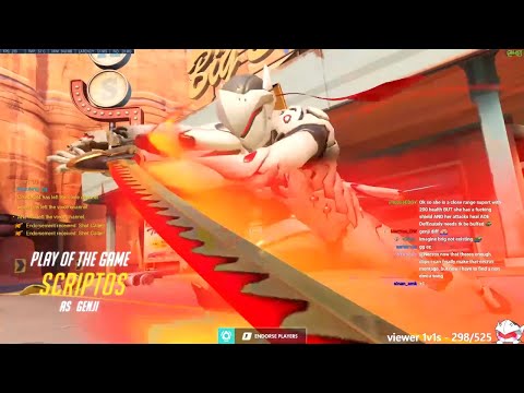 NECROS SHOWING HIS INSANE GENJI SKILL! POTG! [ OVERWATCH SEASON 25 TOP 500 ]