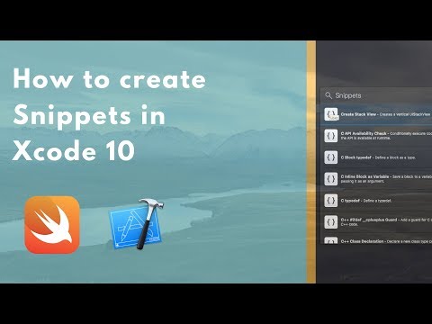 How to create snippets in Xcode 10