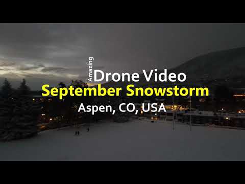 September Snowstorm |Freak Snowstorm| |Amazing Drone Video| |Aspen| |Colorado| |USA| |2020| |4K|