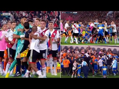 River Plate vs Boca Juniors ||🟥 7 Red Card || Argentine Primera División First phase Matchday 15