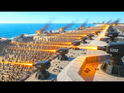 Humanity Army Beach Landing Vs 4.400.000 ALIEN, KHORNE & ZOMBIES !! Ultimate Epic Battle Simulator 2