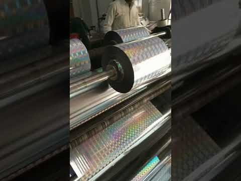 Holographic metalized paper, packaging type: roll, thickness...