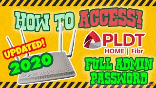 How to access PLDT Fiber full admin Updated 2020