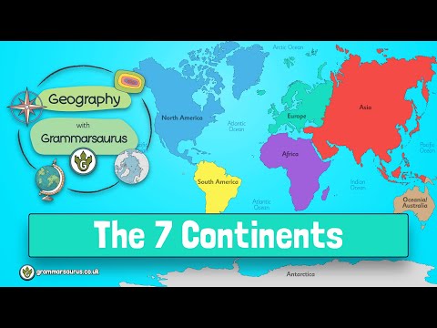 Geography with Grammarsaurus - The Seven Continents