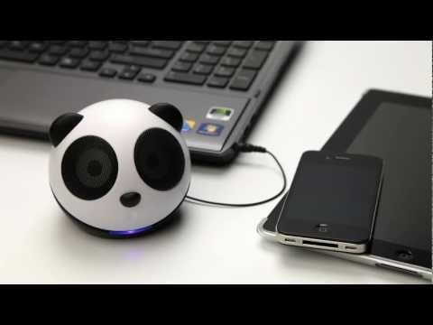 Battery/USB Powered Panda Bear Portable Speaker-video