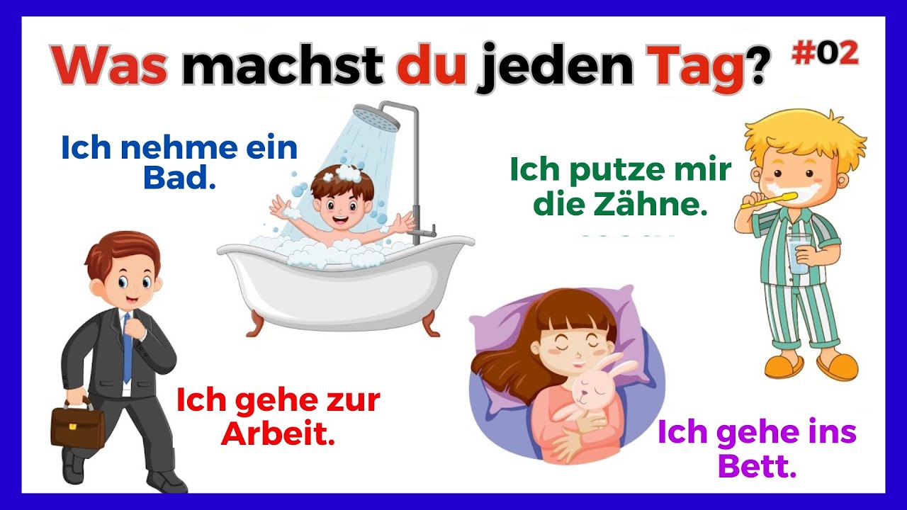 What Do You Do Every Day? #002 | Action Verbs For Beginner Daily German Sentences #learngerman