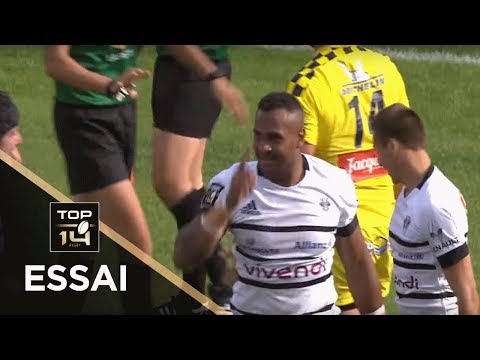 TOP 14 - Essai Sevanaia GALALA (CAB) - Brive - Clermont - J3 - Saison 2019/2020