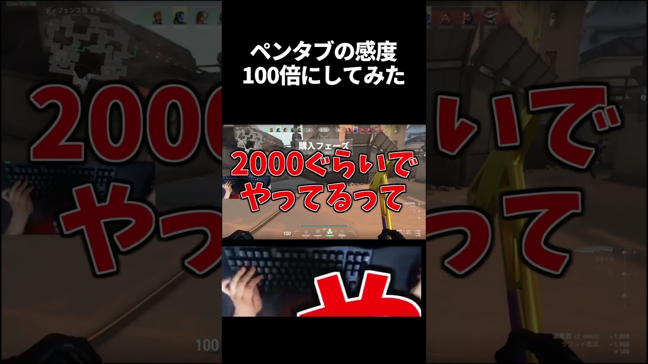 ペンタブの感度100倍にしてみた #valorant