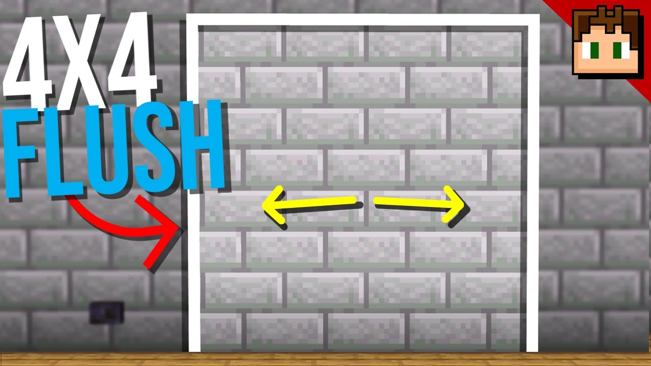 Minecraft Bedrock: 4x4 FLUSH DOOR Tutorial! 1.21