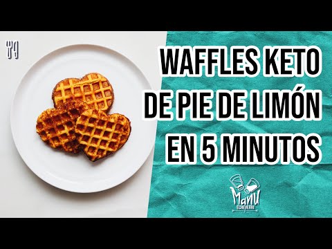 🍋 WAFFLES KETO DE PIE DE LIMON DESAYUNO EN 5 MINUTOS | KETO KEY LIME PIE WAFFLES | Manu Echeverri