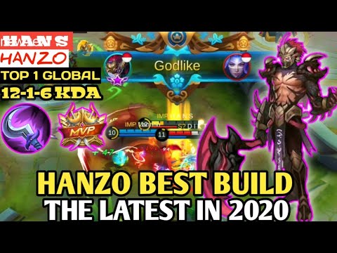 HANZO BEST BUILD IN 2020 | TOP 1 GLOBAL HANZO H A N S - MOBILE LEGENDS