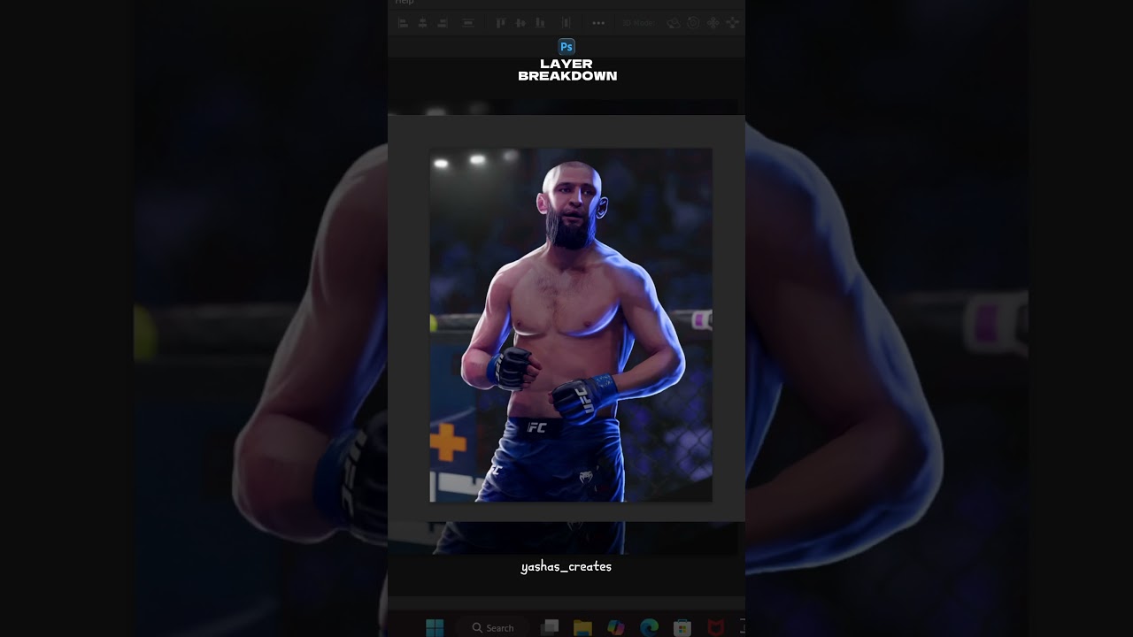 How I Made This Khamzat Chimaev Manipulation | Photoshop Light Study