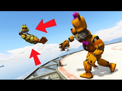 THROWING NIGHTMARE ANIMATRONICS OFF WORLD'S TALLEST SKYSCRAPERS! (GTA 5 Mods FNAF Funny Moments)