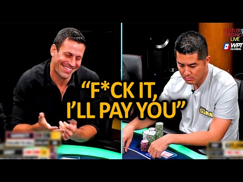 The Only Time Garrett Slowplayed a Monster Against Andy @HustlerCasinoLive