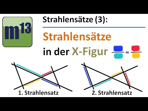 Intercept theorems: (3.) Intercept theorems in the X-figure