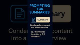Prompt for summaries #education #promptengineering #earnwithai
