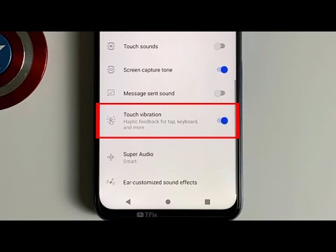 How to enable/disable vibration on touch on Vivo Y51 Android 11