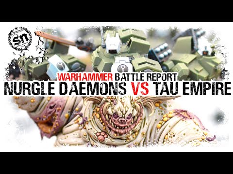 Warhammer 40,000 (Battle Report) Nurgle Daemons vs Tau Empire