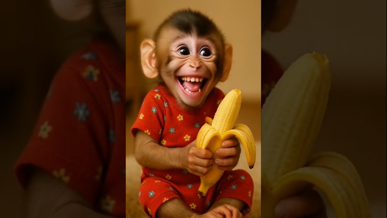 monkey eating banana 🍌