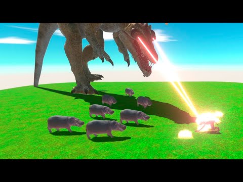 GIANT SPINOSAURUS & HIPPOPOTAMUS vs EVERY UNIT   Animal Revolt Battle Simulator