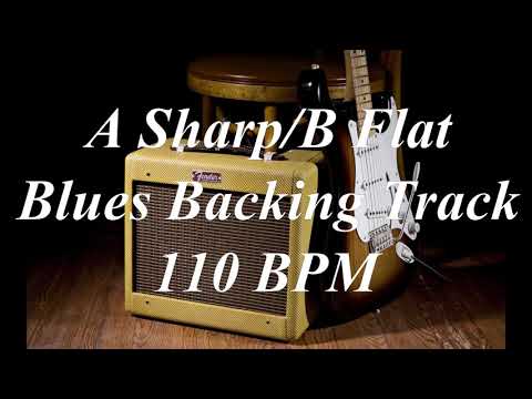 A#/Bb Blues Backing Track. 110 BPM