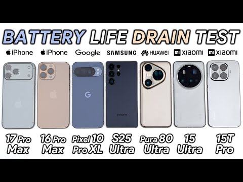 iPhone 17 Pro Max vs 16 Pro Max / Pixel / Samsung / Huawei / Xiaomi Battery Life DRAIN Test!