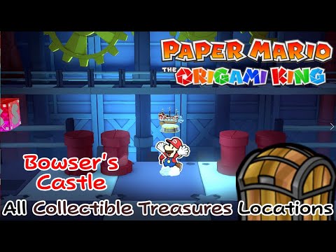 All Bowser's Castle Collectible Treasures Locations in Paper Mario The Origami King