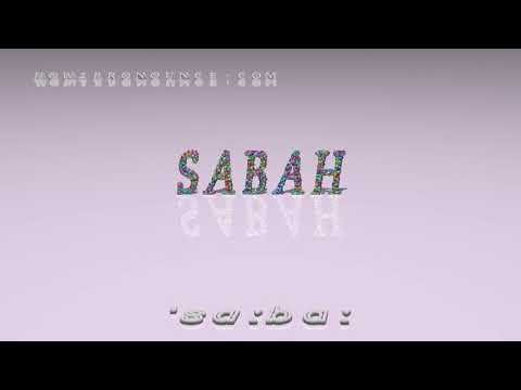 Sabah - pronunciation