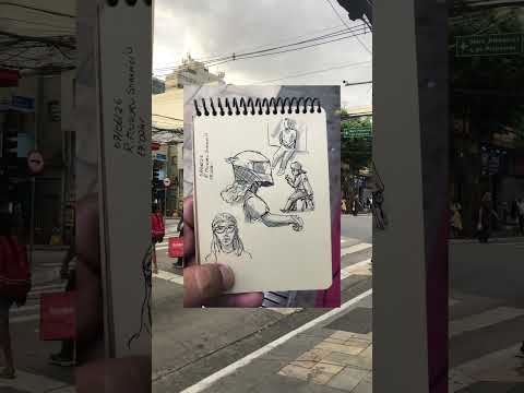 Dessnhando na Rua Teodoro Sampaio
