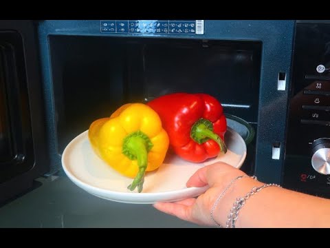 How to cook peppers in the microwave