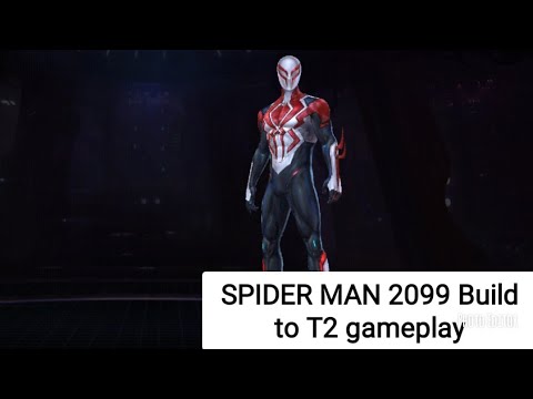 Spider man 2099 build to T2 and game play MARVEL FUTURE FIGHT