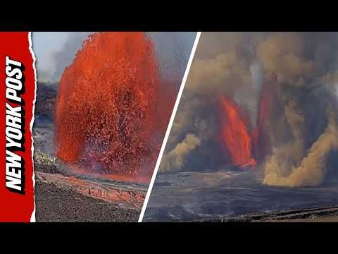 Volcano ERUPTS Towers of Lava and Plumes of Ash in Hawaii