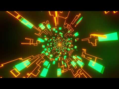 VJ LOOP NEON Red Green Tunnel Abstract Background Video Simple Lines Pattern 4k Screensaver