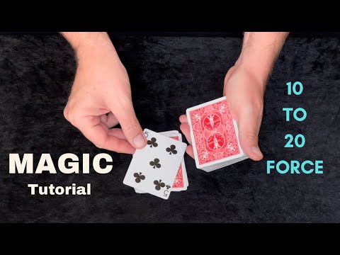 Self Working Card Force - Ten To Twenty Card Force - Easy Magic Card Trick Tutorial