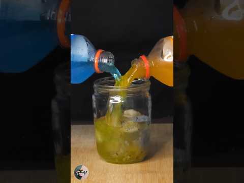 ASMR Gatorade Fusion ⚡️ Blue Bolt + Orange Energy Drink with Chia Seeds #shorts #asmrfood