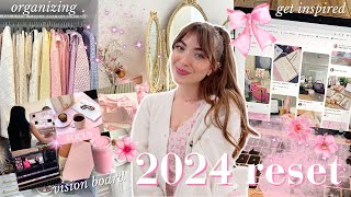 2024 reset: organizing and creating my vision board ♡
