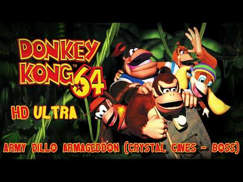 Donkey Kong 64: Army Dillo Armageddon (Crystal Caves - Boss) HD