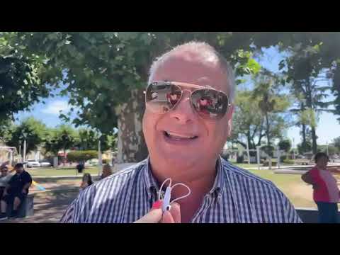 EL INTENDENTE BATTAGLIA DIALOGÓ CON NOSOTROS TRAS INAUGURAR LA PLAZA 9 DE JULIO EN ARRIBEÑOS