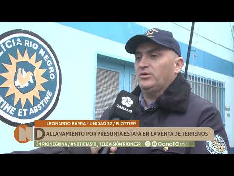Se realiza un allanamiento por presunta estafa en la venta de terrenos en Plottier